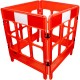 BARRIERE 4-GATED WORKGATE SYSTEM RED PANELS REFLECTIVE