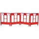 BARRIERE 4-GATED WORKGATE SYSTEM RED PANELS REFLECTIVE