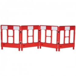 BARRIERE 4-GATED WORKGATE SYSTEM RED PANELS REFLECTIVE