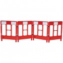 BARRIERE 4-GATED WORKGATE SYSTEM RED PANELS REFLECTIVE