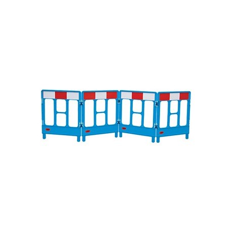 BARRIERE 4-GATED WORKGATE SYSTEM BLUE PANELS REFLECTIVE