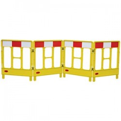 BARRIERE 4-GATED WORKGATE SYSTEM YELLOW PANELS REFLECTIVE