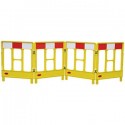 BARRIERE 4-GATED WORKGATE SYSTEM YELLOW PANELS REFLECTIVE
