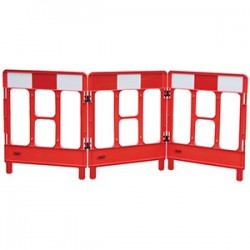 BARRIERE 3-GATED WORKGATE SYSTEM RED PANELS REFLECTIVE
