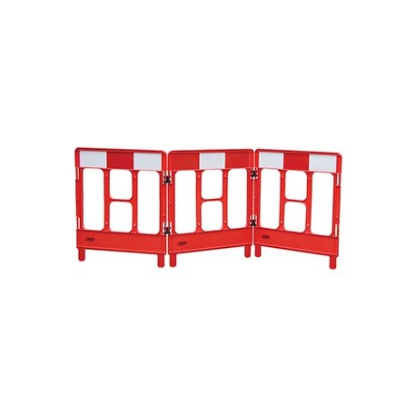 BARRIERE 3-GATED WORKGATE SYSTEM RED PANELS REFLECTIVE