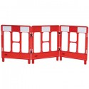 BARRIERE 3-GATED WORKGATE SYSTEM RED PANELS REFLECTIVE