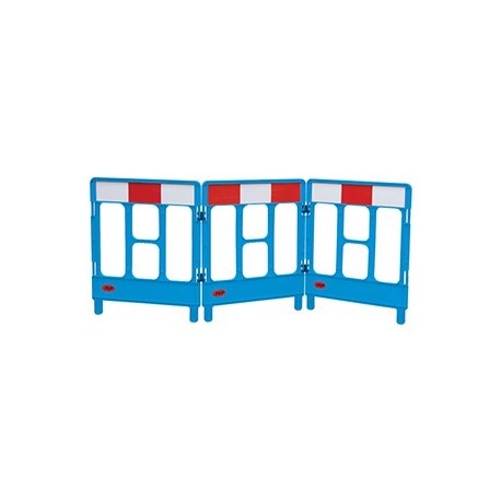 BARRIERE 3-GATED WORKGATE SYSTEM BLUE PANELS REFLECTIVE