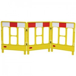 BARRIERE 3-GATED WORKGATE SYSTEM YELLOW PANELS REFLECTIVE