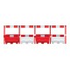 SEPARATEUR DE VOIE R/B 1 METRE ROADBLOC BARRIER RED