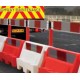 SEPARATEUR DE VOIE R/B 1 METRE ROADBLOC BARRIER RED