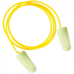 BOUCHON D OREILLE JAUNE AVEC CORDELETTE
