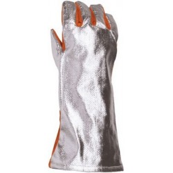GANT 5 DOIGTS CUIR RHT DOS ALUMINISÉ 40 CM