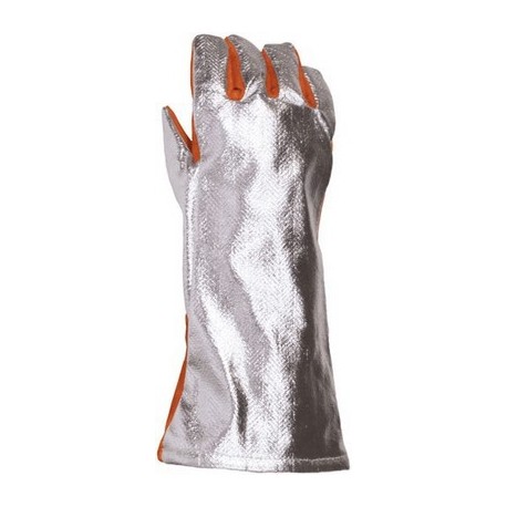 GANT 5 DOIGTS CUIR RHT DOS ALUMINISÉ 40 CM