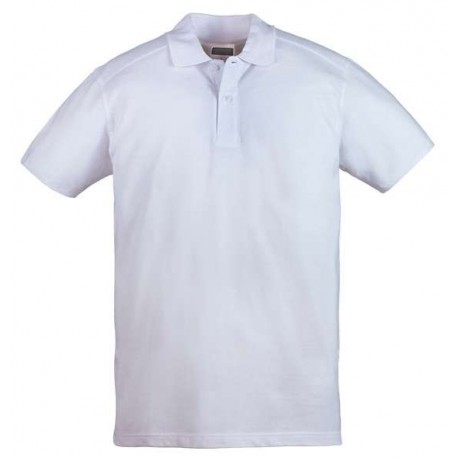 SAFARI Polo blanc, 100% coton, 220g/m²