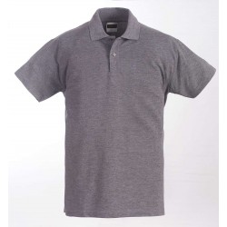 SAFARI Polo gris, 85% coton 15% viscose, 220g/m²