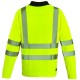 YARD Polo manches longues hiviz+ bandes retro, polycoton, 190g/m², jaune