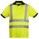 YARD Polo manches courtes hi-viz bande baudrier, poly. piqué, 140g/m², jaune