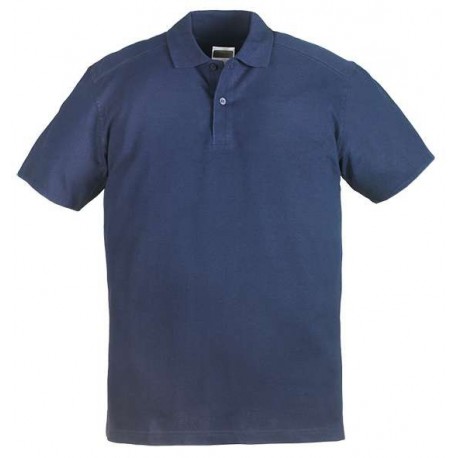 SAFARI Polo bleu, 100% coton, 220g/m²