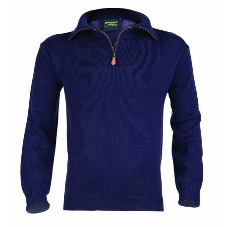 MIRAM Pull camionneur marine, 70 % acryl., 30 % laine, 540g/m²