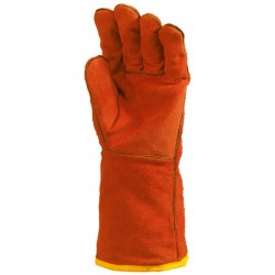 TT CROÛTE VACH. Gants rouges doublés molleton, m.15 cm