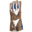 CROÛTE VACH. Gants Kevlar® bleus, doublés molleton, dos aluminisé