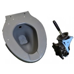 Chasse avec cuvette à clapet pour WC autonome