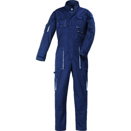 NAVY Combinaison de travail, coton-poly, marine/gris, 245g/m²