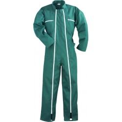 2 ZIPS Combinaison polycoton, vert, 245 g/m²