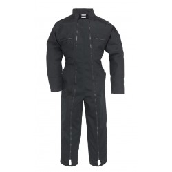 Combinaison 2 zips, coloris noir, zip noir, 245 g/m², sachet brochable