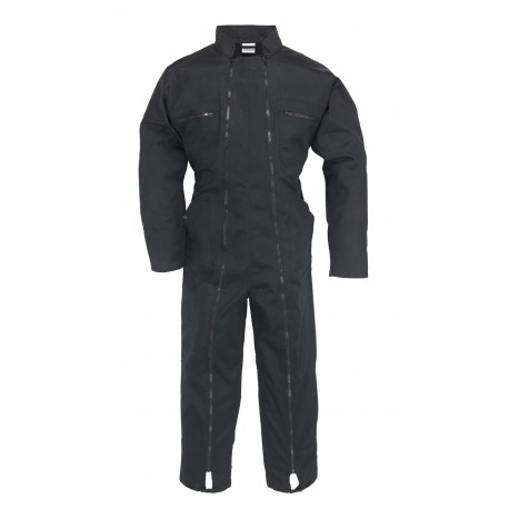 Combinaison 2 zips, coloris noir, zip noir, 245 g/m², sachet brochable