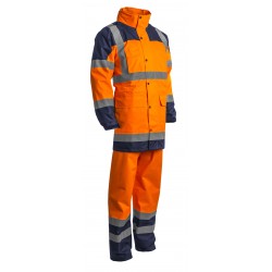HYDRA Ensemble de pluie hi-viz orange/marine