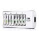 EBL Chargeur de Piles AA AAA 8 Slots