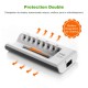 EBL Chargeur de Piles AA AAA 8 Slots