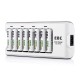 EBL Chargeur de Piles AA AAA 8 Slots