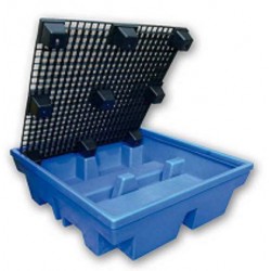 BAC DE RETENTION EN POLYETHYLENE POUR 2 FUTS