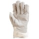 CROÛTE VACHETTE SUPÉRIEURE Gants docker blanc