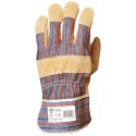 CROÛTE PORC Gants docker, toile bayadère, protège artère