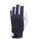 CHÈVRE Gants dos jersey bleu, poignet serrage autogrippant