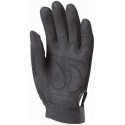CUIR SYNTH. Gants noirs, paume renf., poignet serrage autogrip.