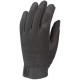 CUIR SYNTH. Gants noirs, paume renf., poignet serrage autogrip.