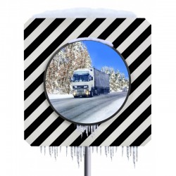 Miroir routier Diam. 600 mm  Inox dispositif antigivre