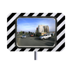 Miroir routier 400x600 mm  Inox dispositif antigivre