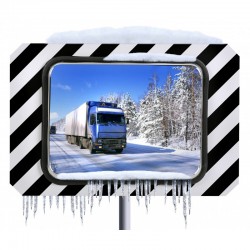 Miroir routier 600x800 mm  Inox dispositif antigivre