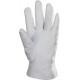 FLEUR CHÈVRE Gants maîtrise dos jersey blanc