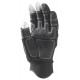 SYNTH. AUTOGRIP Mitaines 3 doigts ouverts. Noir, paume renforcée.