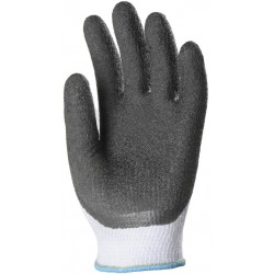 GRIP QUALI. SUP. Gants gris enduit latex , noir