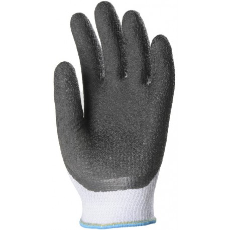 GRIP QUALI. SUP. Gants gris enduit latex , noir