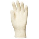 QUALI. SUP. LÉGER Gants coton polyester tricoté, sans coutures, écru, T.7