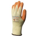 EUROGRIP 10L800 Gant tricoté polyester 10G, paume et pouce enduits latex adhérisé orange T8