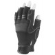 SYNTH. AUTOGRIP Mitaines 5 doigts ouverts. Noir, paume renforcée.